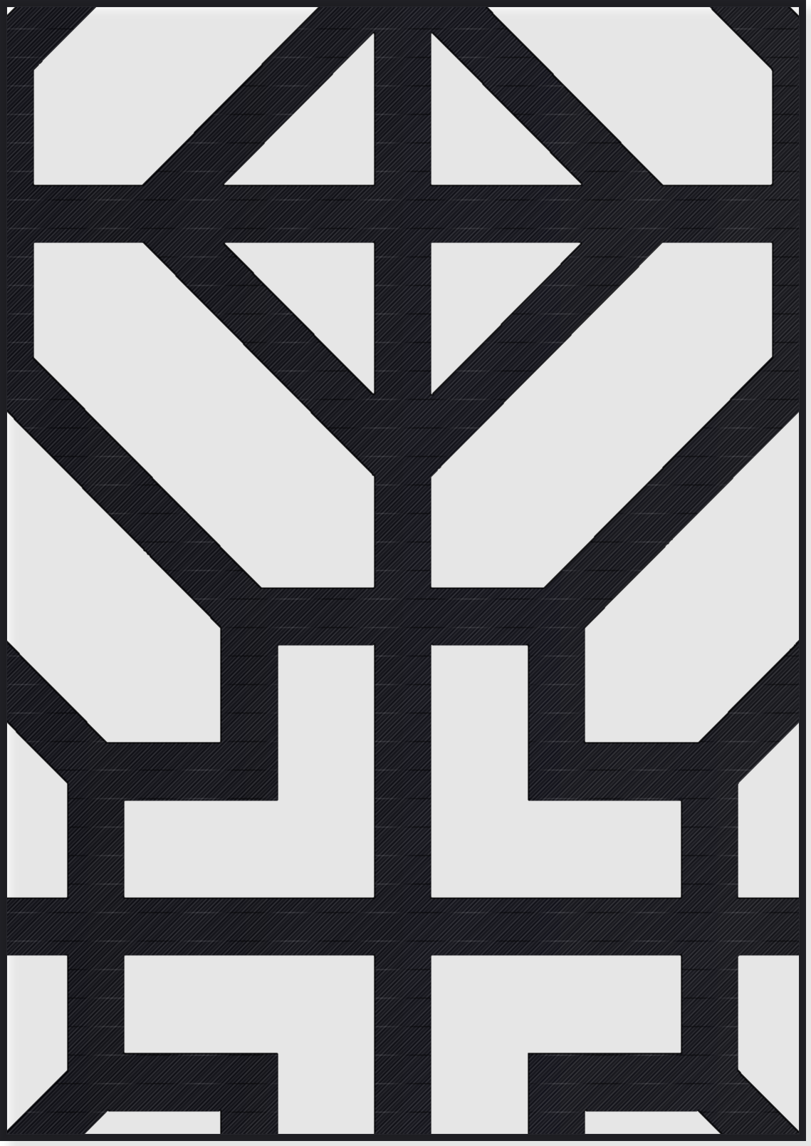 Panou Decorativ Model 208 — Tablă Decupată CNC Laser
