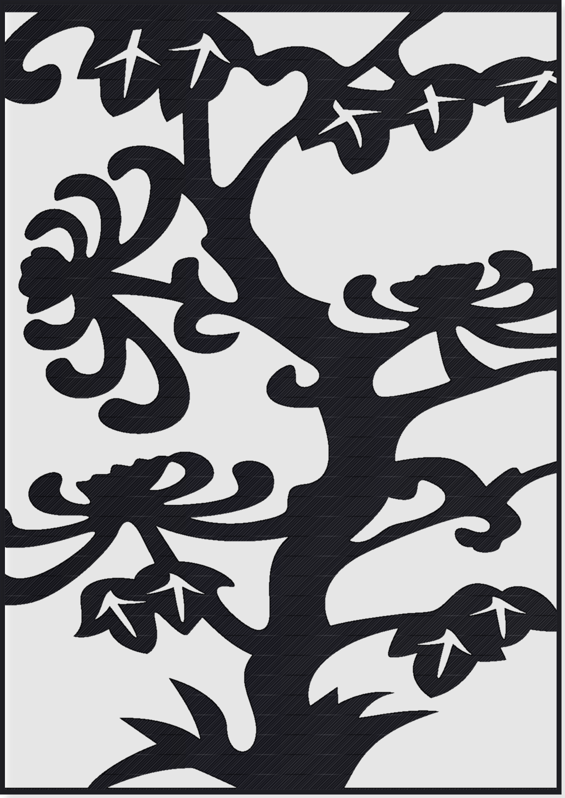 Panou Decorativ Model 338 — Tablă Decupată CNC Laser
