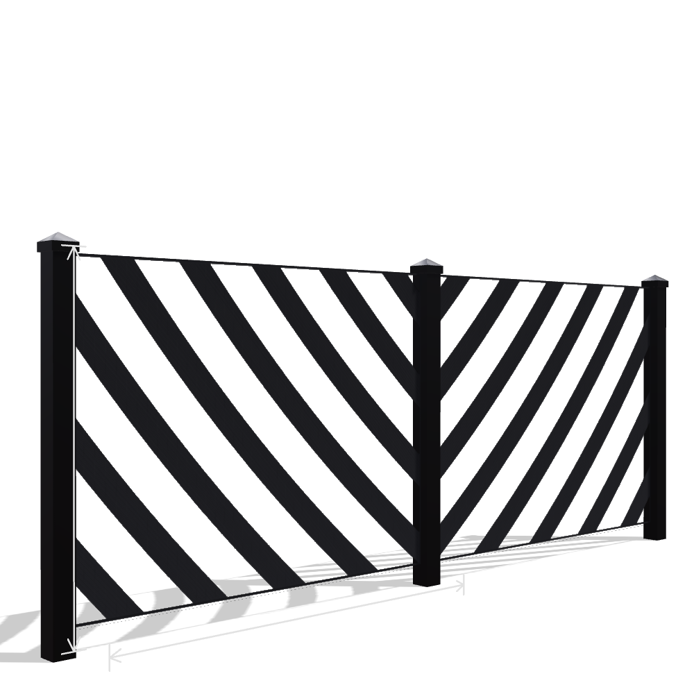 Gard metalic Model 003 — panou tablă decupată CNC