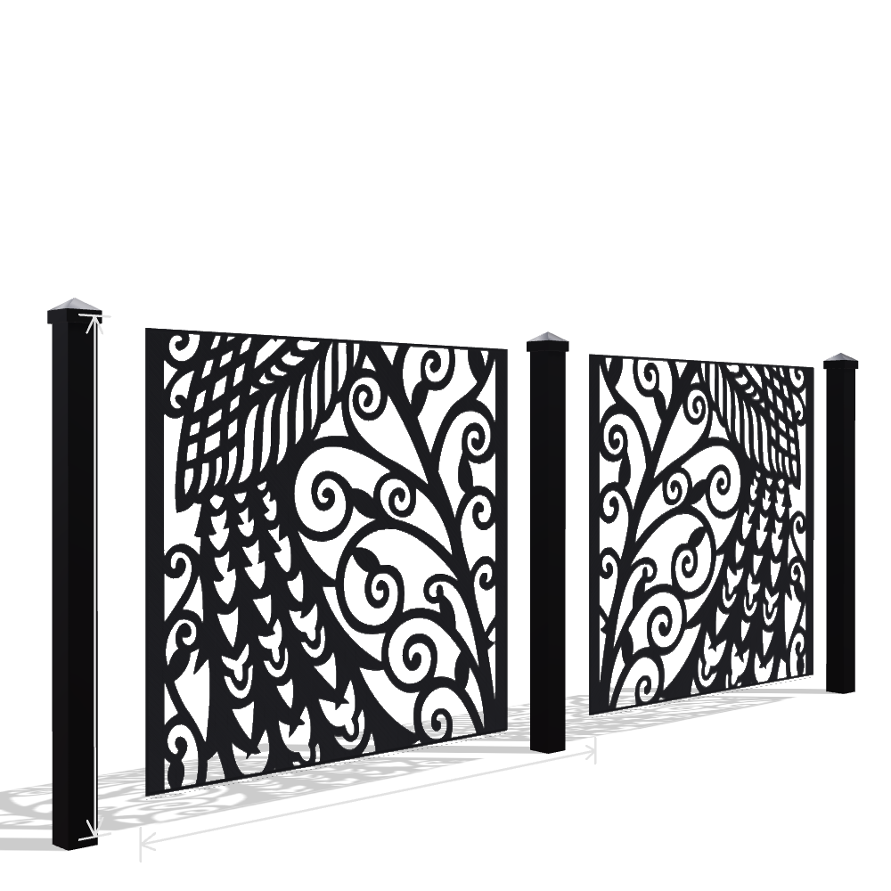Panou Gard Metalic Model 008 — Tablă Decupată CNC Laser