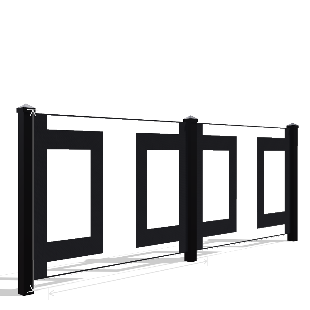 Panou Gard Metalic Model 014 — Tablă Decupată CNC Laser