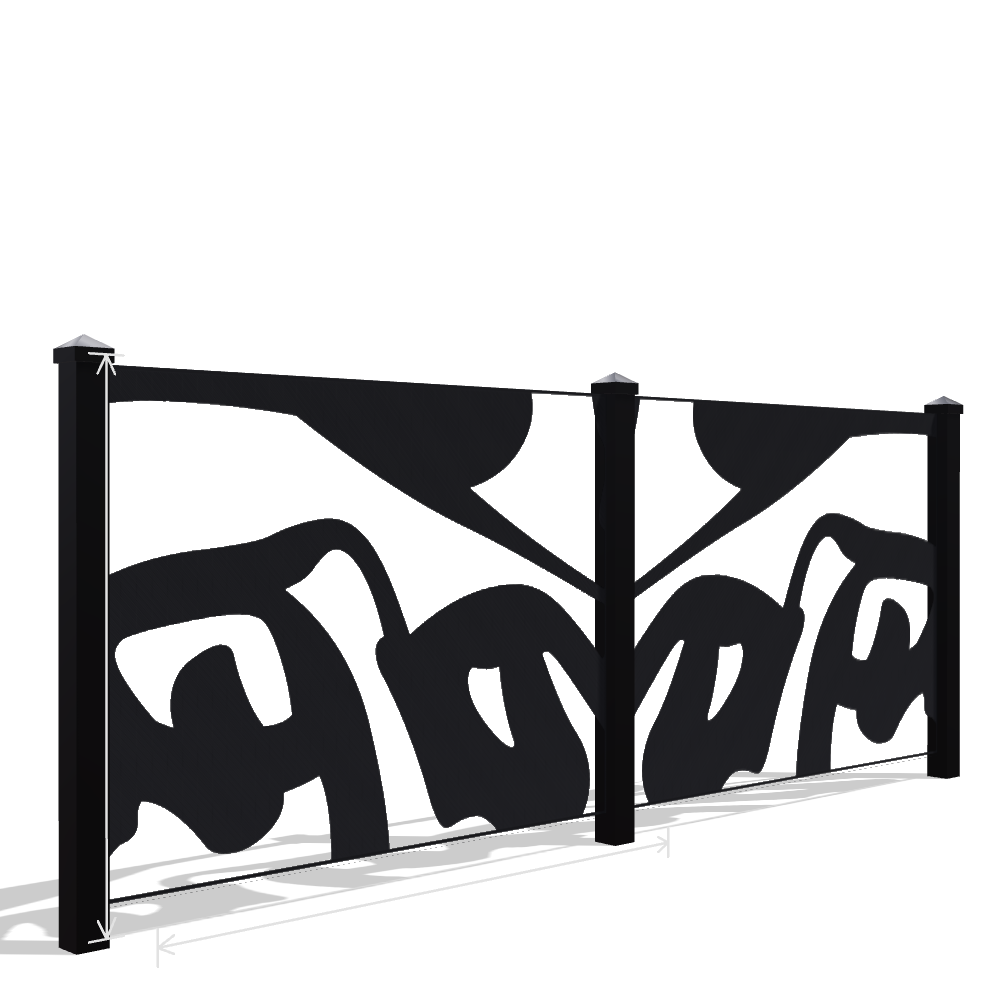 Panou Gard Metalic Model 017 — Tablă Decupată CNC Laser