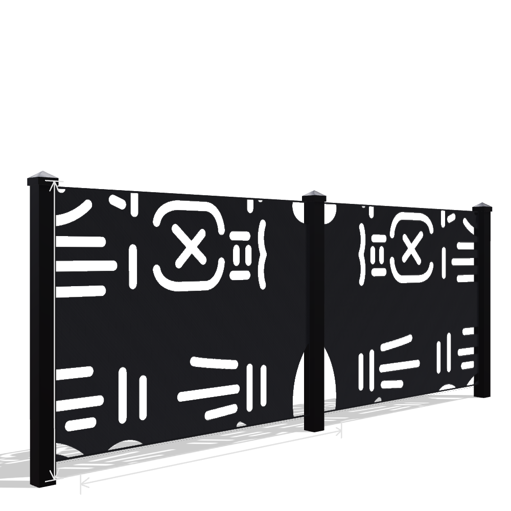 Panou Gard Metalic Model 024 — Tablă Decupată CNC Laser