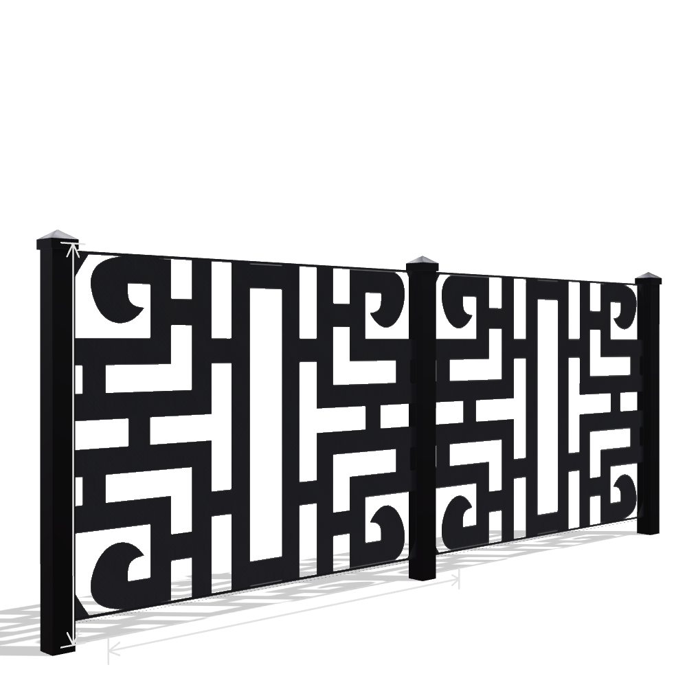 Panou Gard Metalic Model 034 — Tablă Decupată CNC Laser