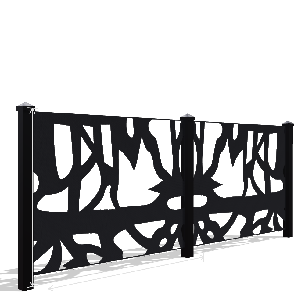 Panou Gard Metalic Model 043 — Tablă Decupată CNC Laser
