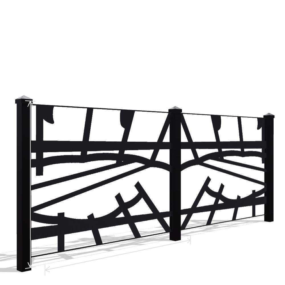 Panou Gard Metalic Model 049 — Tablă Decupată CNC Laser