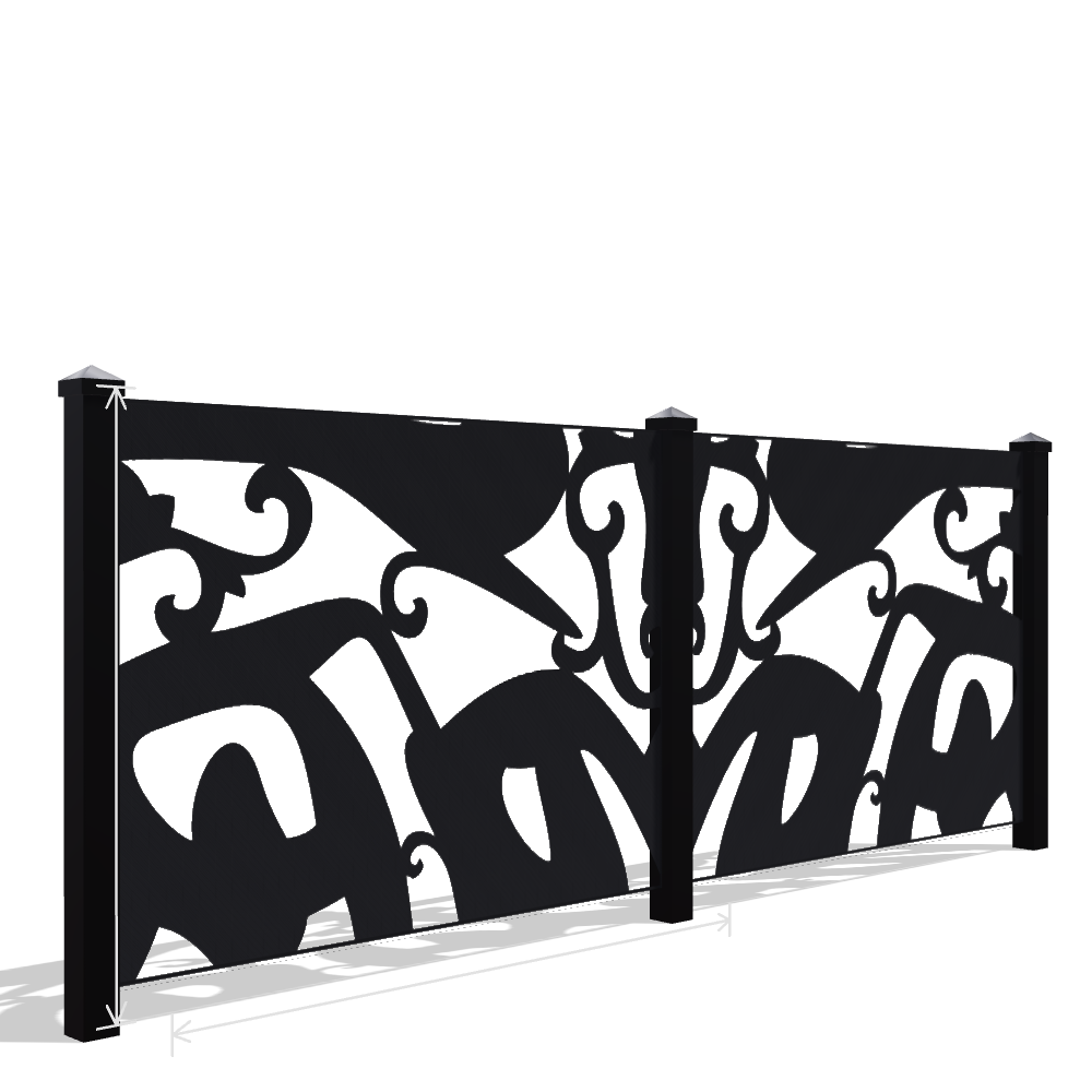 Panou Gard Metalic Model 054 — Tablă Decupată CNC Laser