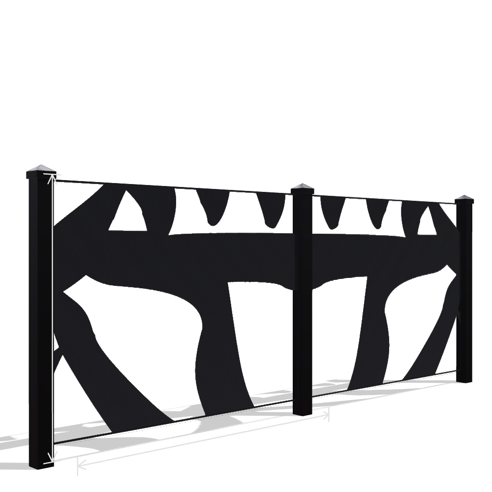 Panou Gard Metalic Model 057 — Tablă Decupată CNC Laser