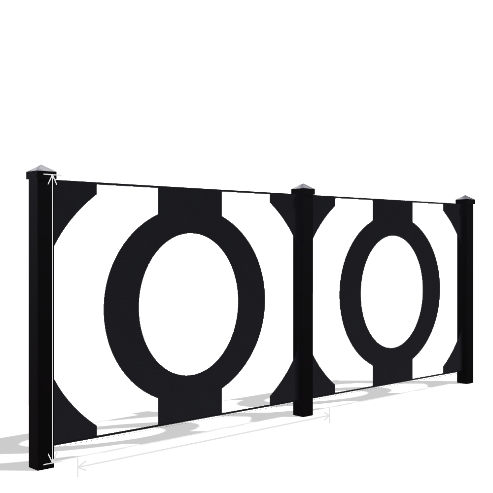Panou Gard Metalic Model 068 — Tablă Decupată CNC Laser