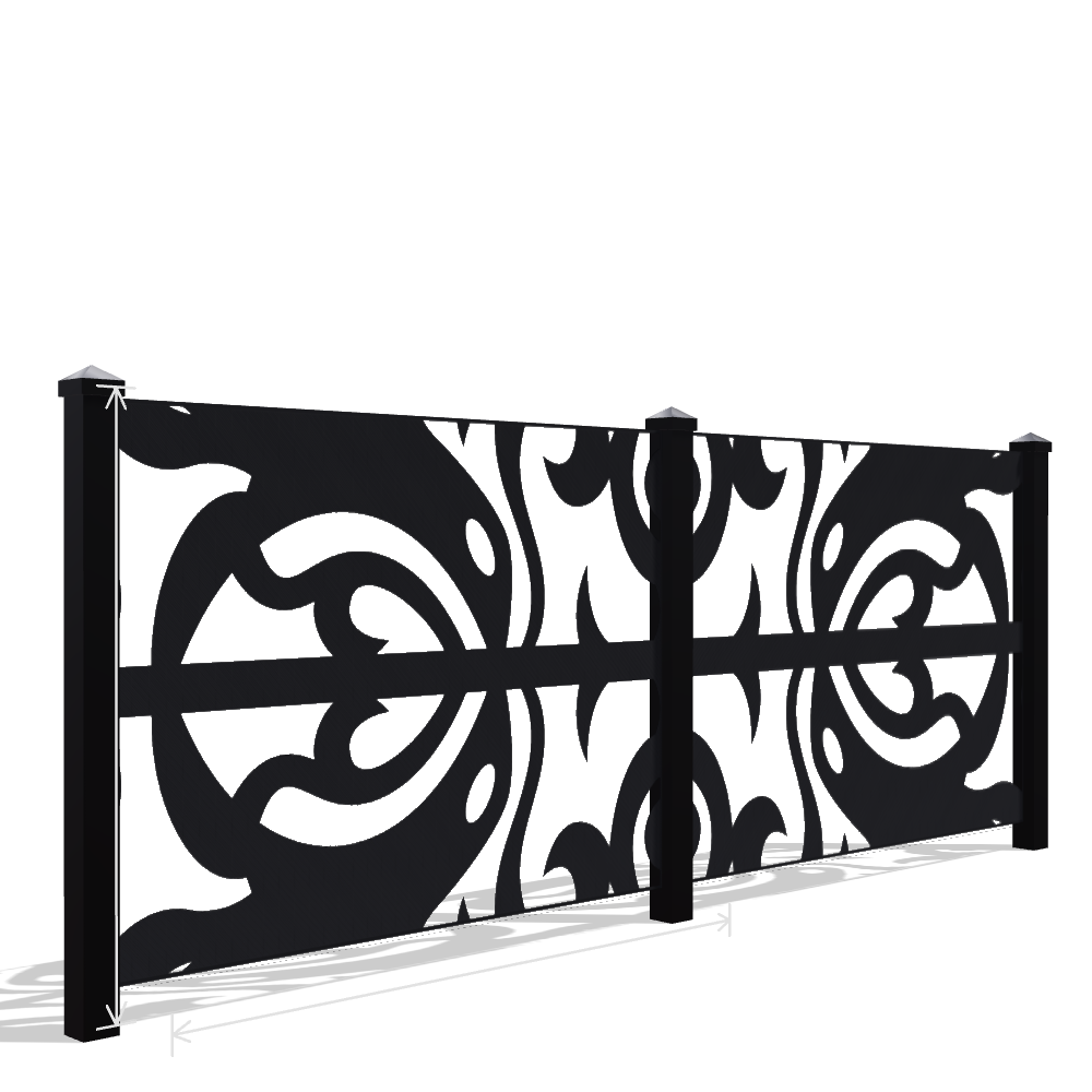 Panou Gard Metalic Model 072 — Tablă Decupată CNC Laser