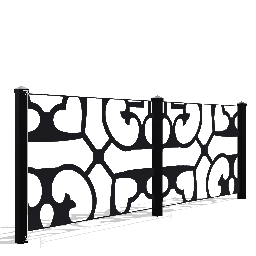 Panou Gard Metalic Model 074 — Tablă Decupată CNC Laser