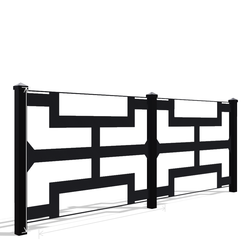 Panou Gard Metalic Model 075 — Tablă Decupată CNC Laser
