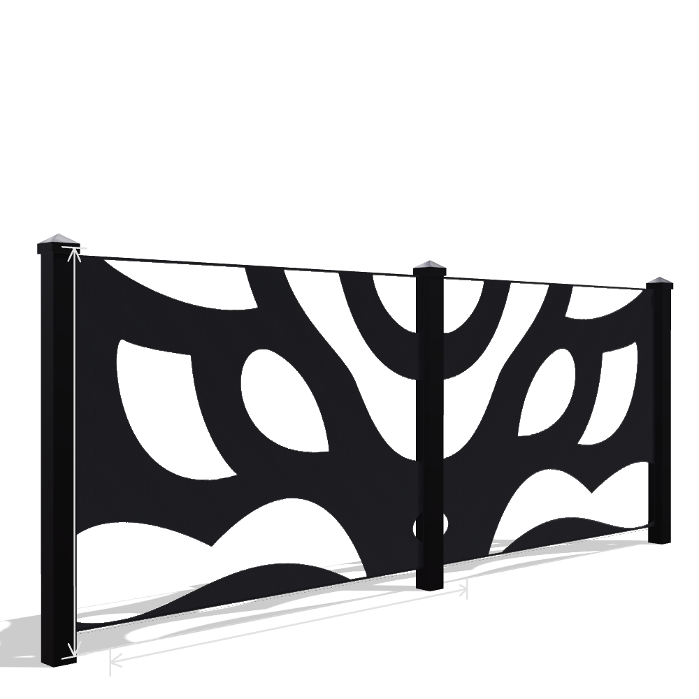 Panou Gard Metalic Model 080 — Tablă Decupată CNC Laser