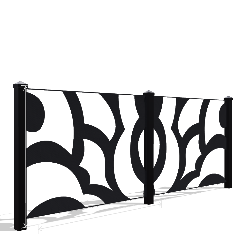 Panou Gard Metalic Model 082 — Tablă Decupată CNC Laser