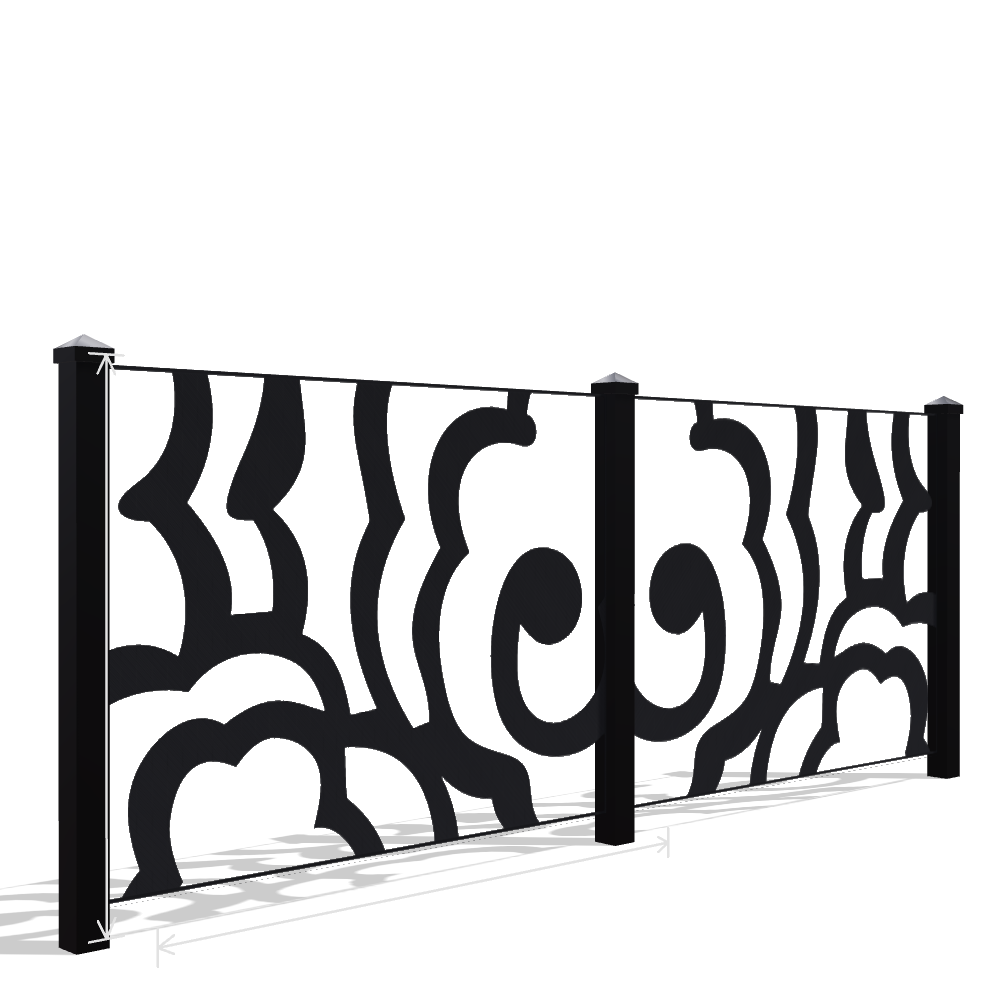 Panou Gard Metalic Model 084 — Tablă Decupată CNC Laser