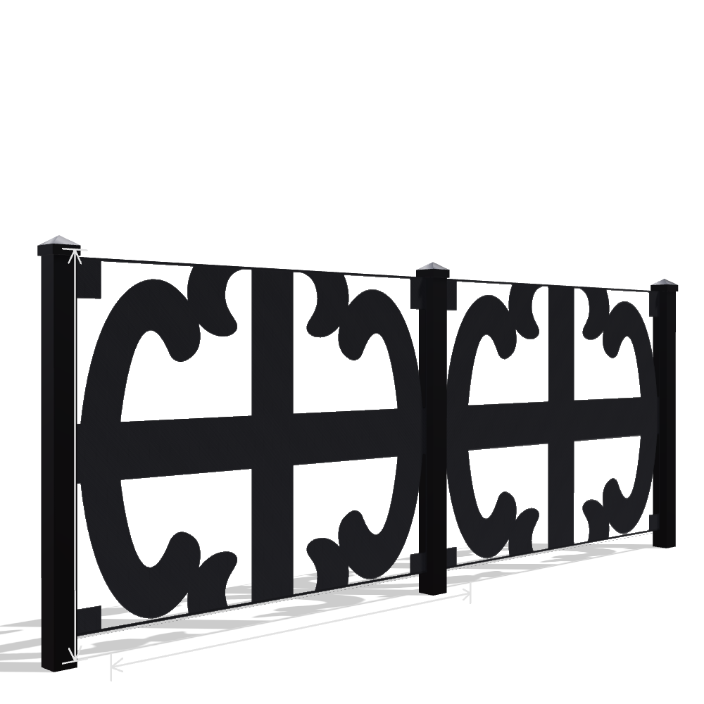 Panou Gard Metalic Model 086 — Tablă Decupată CNC Laser