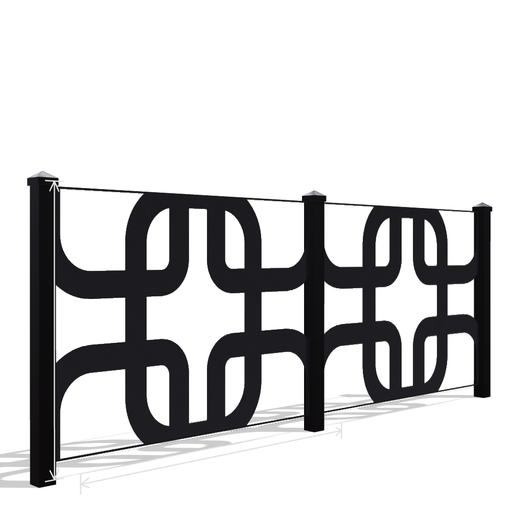Panou Gard Metalic Model 090 — Tablă Decupată CNC Laser