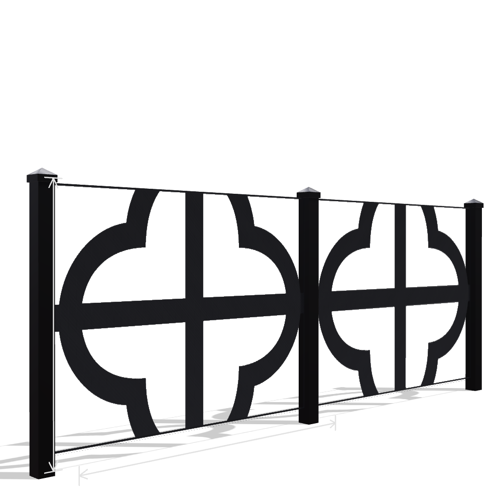 Panou Gard Metalic Model 098 — Tablă Decupată CNC Laser