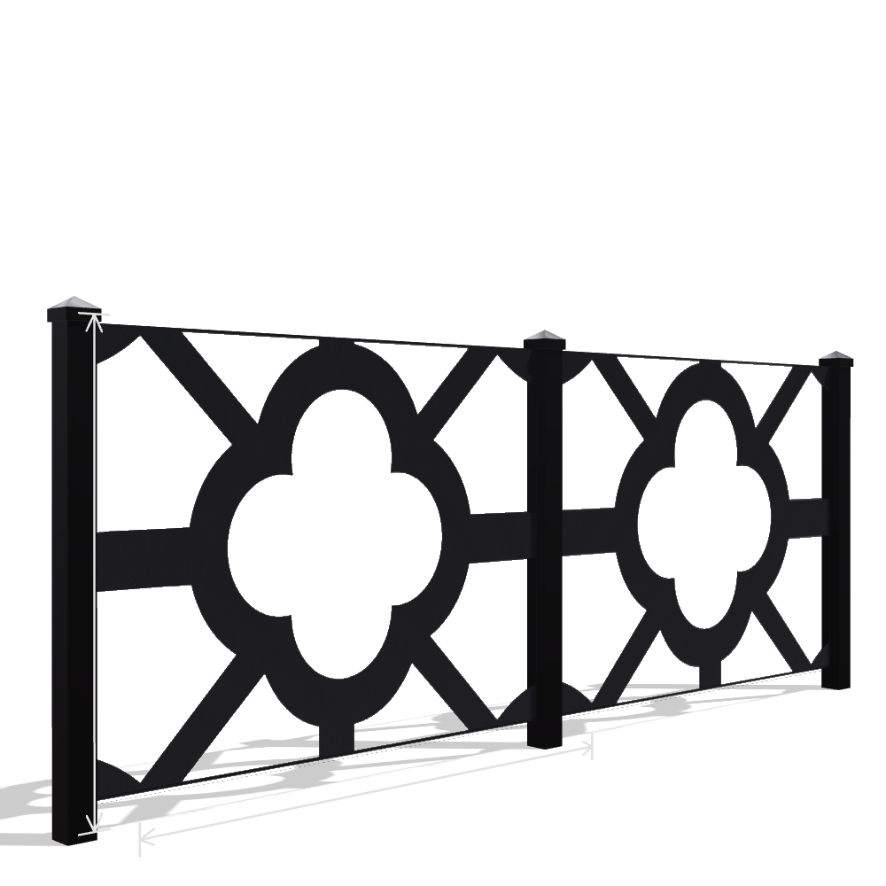 Panou Gard Metalic Model 122 — Tablă Decupată CNC Laser