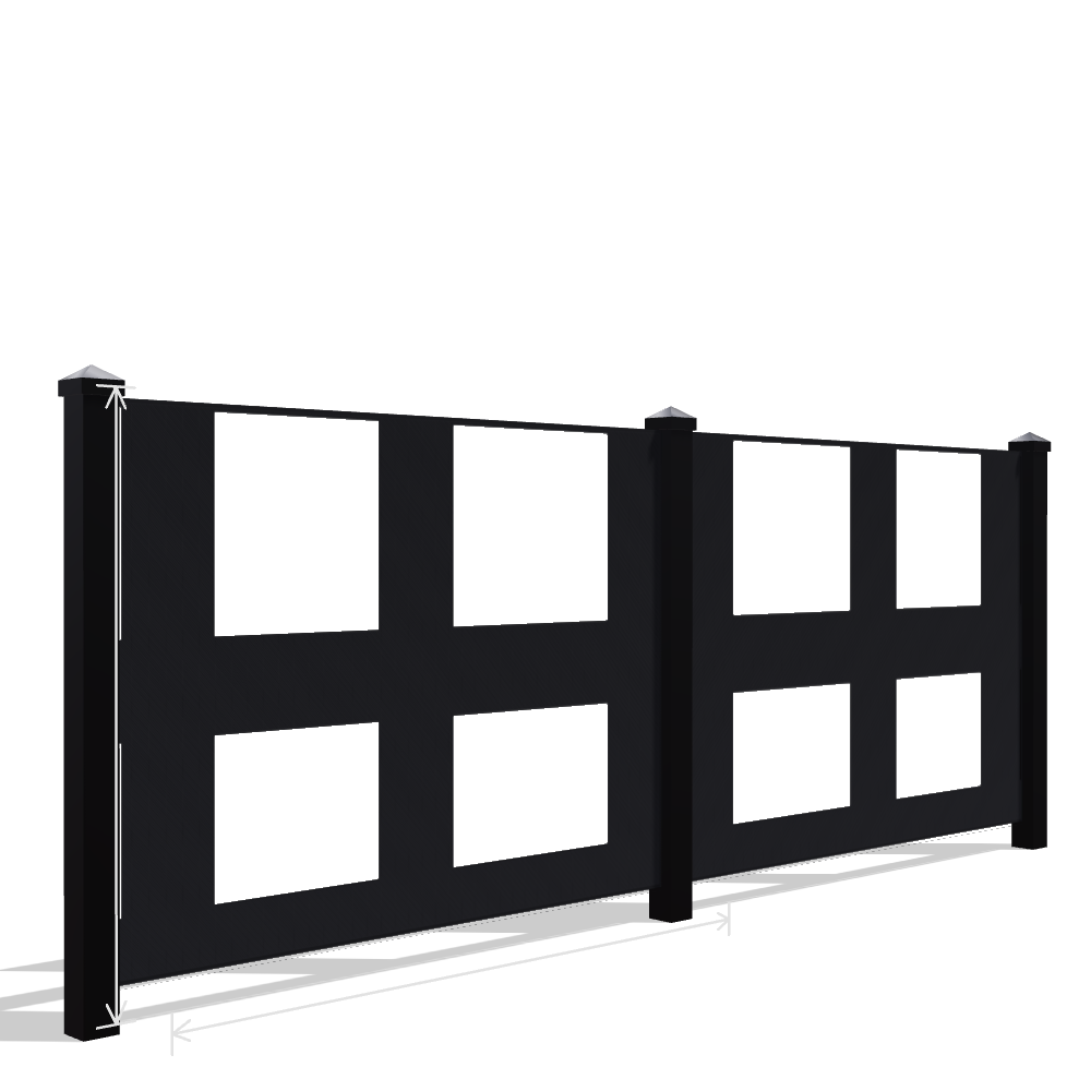 Panou Gard Metalic Model 128 — Tablă Decupată CNC Laser