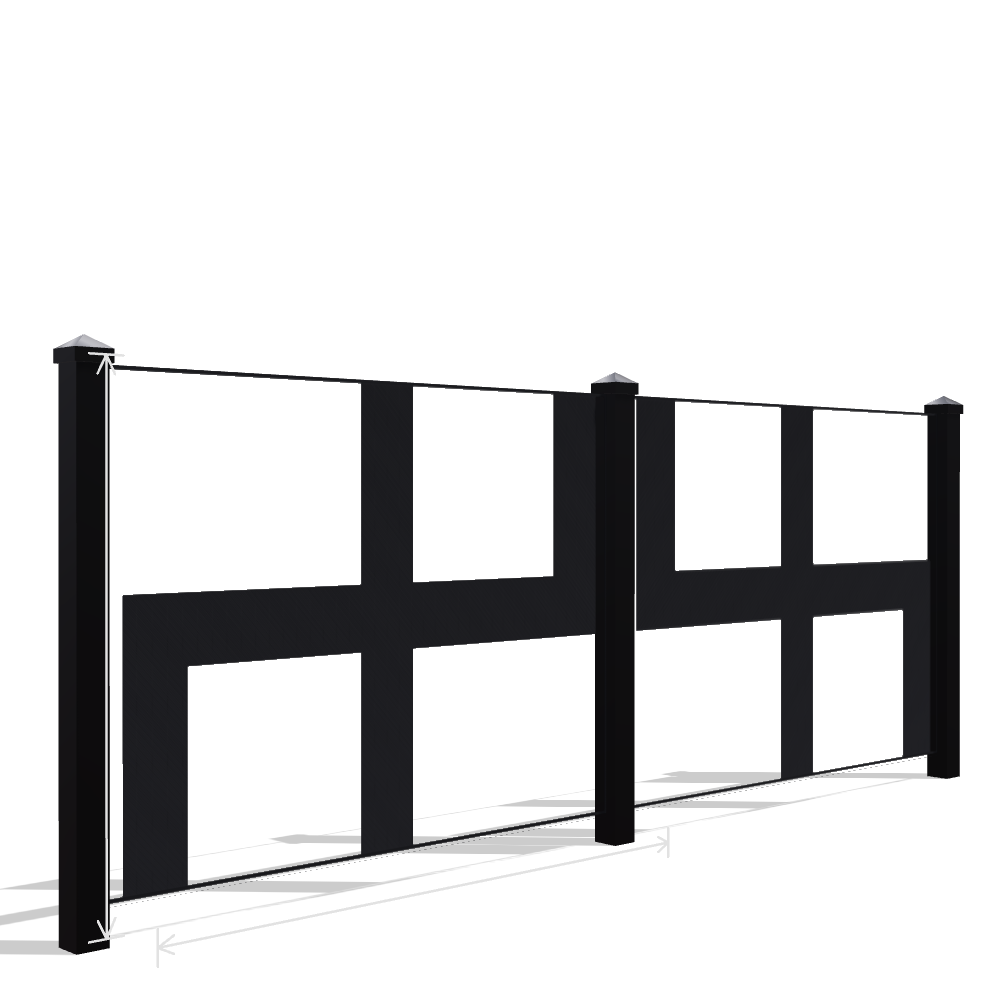 Panou Gard Metalic Model 132 — Tablă Decupată CNC Laser
