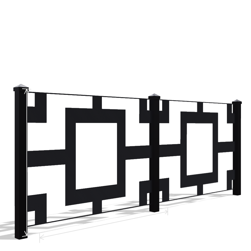 Panou Gard Metalic Model 150 — Tablă Decupată CNC Laser