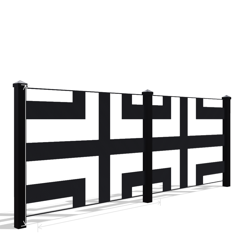 Panou Gard Metalic Model 152 — Tablă Decupată CNC Laser