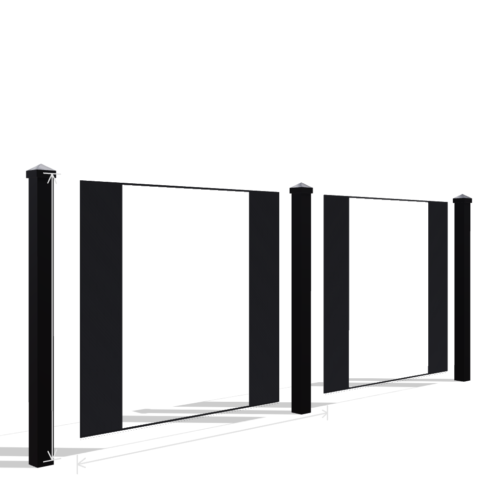 Panou Gard Metalic Model 155 — Tablă Decupată CNC Laser