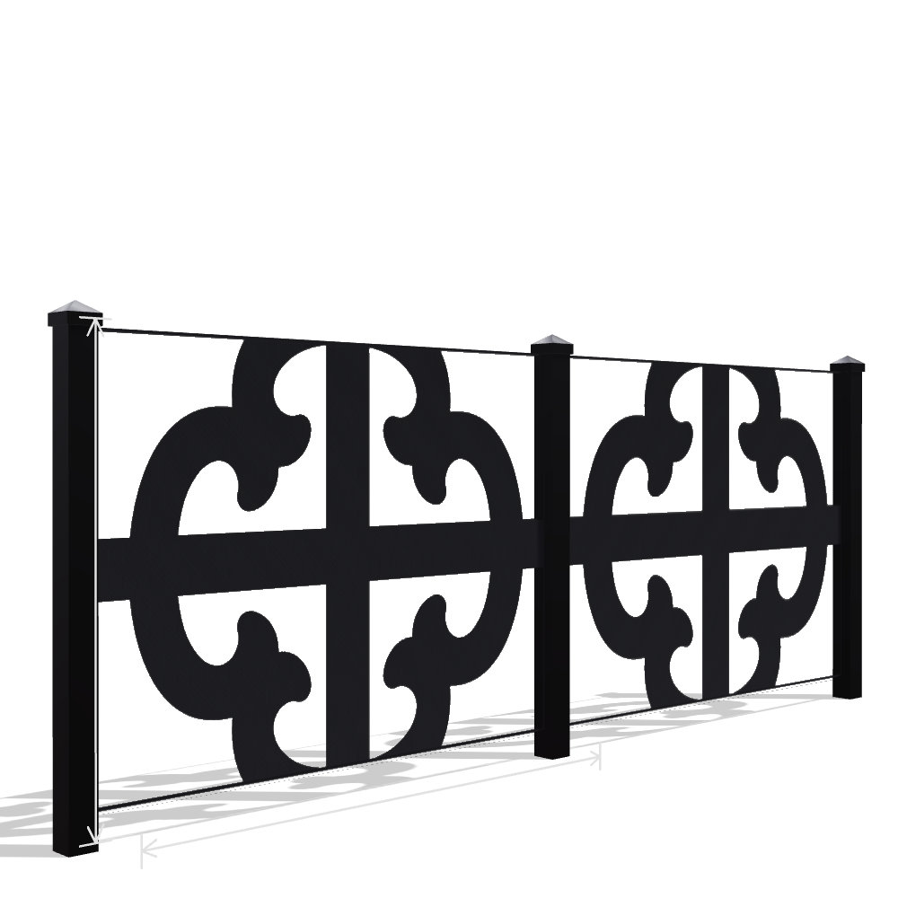 Panou Gard Metalic Model 157 — Tablă Decupată CNC Laser